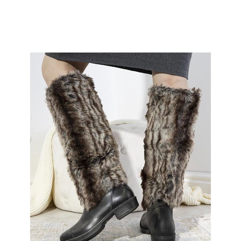 proGrey Fur-Lined Wellies for Women Stylish Rain Boots_Over the Knee High Boots, Thigh High Boots