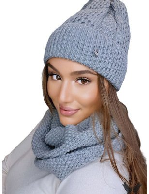 proSAFONA Women's Gray Wide Forehead Fold Hat_Caps & Hats for Women