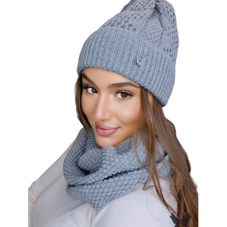 proSAFONA Women's Gray Wide Forehead Fold Hat_Caps & Hats for Women