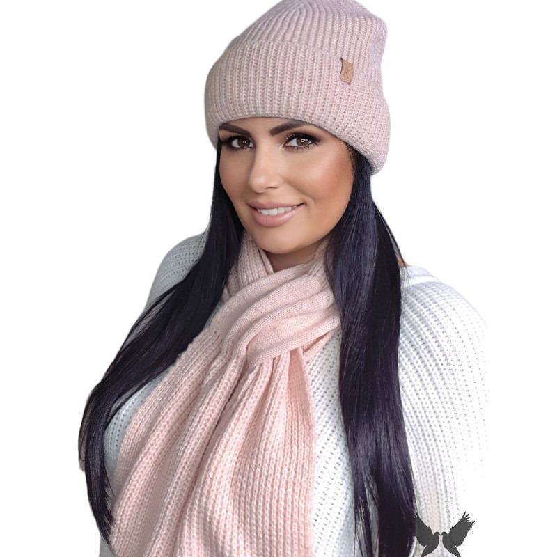 proCozy Salmon Hat & Scarf Set - Warm Winter Accessories_Caps & Hats for Women