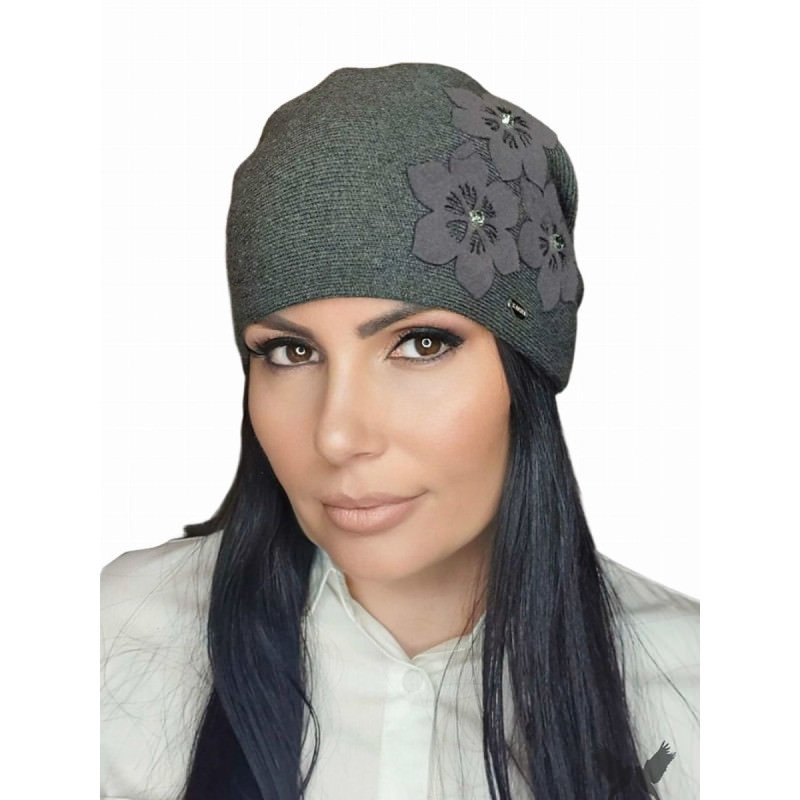 proElegant Floral Women's Winter Hat Graphite Warm Cozy_Caps & Hats for Women