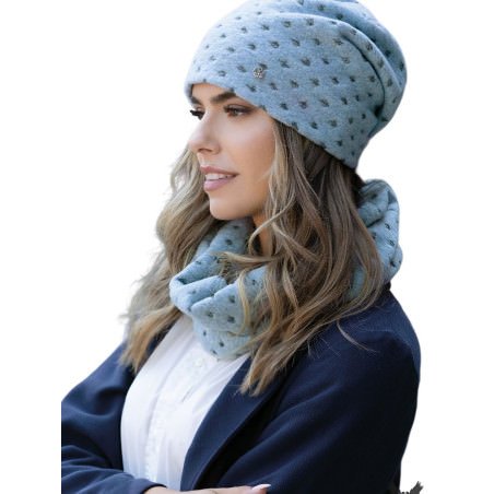 proMIRIAM Women's Winter Set - Cozy Blue Hat and Scarf_Caps & Hats for Women