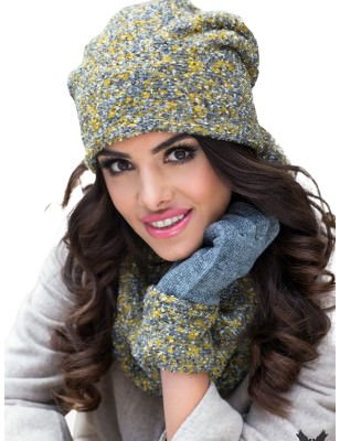 proKAMEA Women's Mustard Hat and Scarf Set Warm Cozy Winter Accessories_Caps & Hats for Women