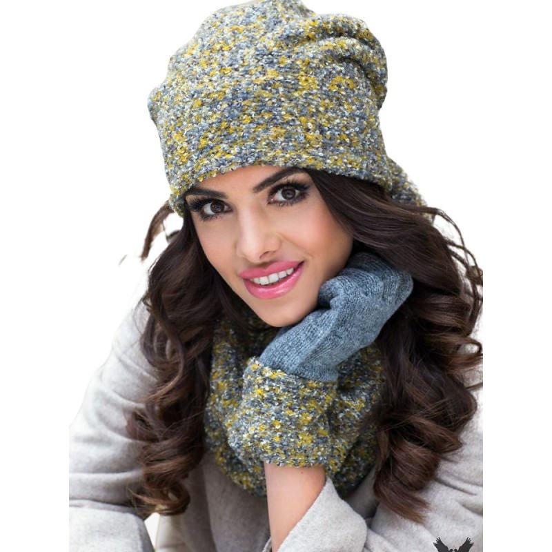 proKAMEA Women's Mustard Hat and Scarf Set Warm Cozy Winter Accessories_Caps & Hats for Women