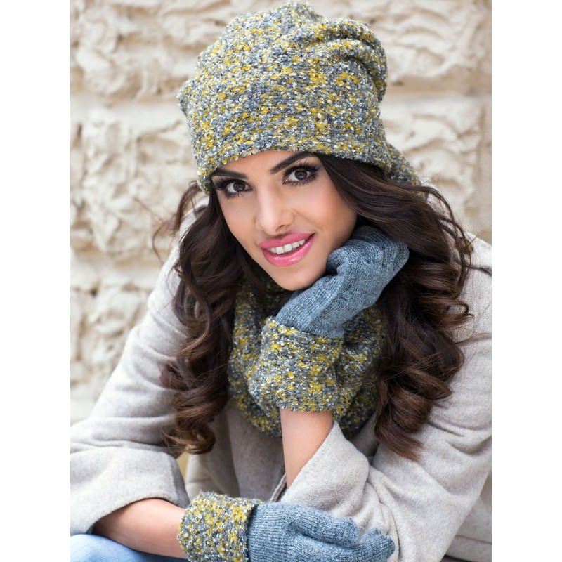 proKAMEA Women's Mustard Hat and Scarf Set Warm Cozy Winter Accessories_Caps & Hats for Women