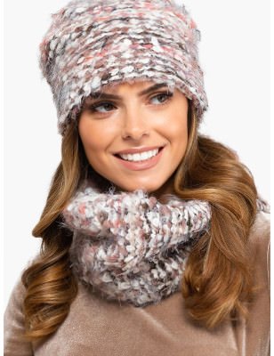 CARINI Beige Knit Set - Cozy Winter Hat & Neck Warmer