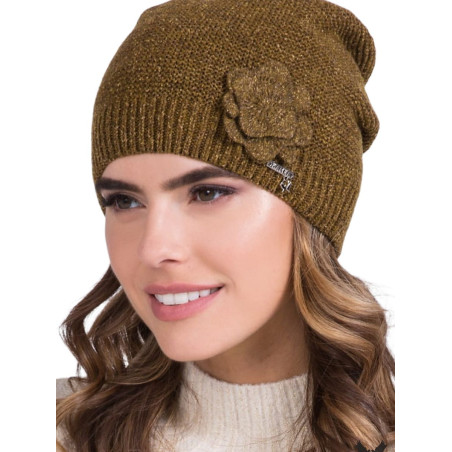 proJOVITA Women's Flower Hat, Khaki Wool Blend Stylish Headwear_Caps & Hats for Women