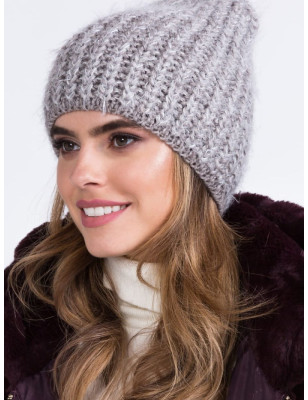 Beige Braided Winter Hat - Women's Warm Beanie