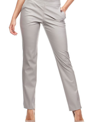 proEco-Leather Straight Leg Pants, Sustainable & Chic_Casual Pants for Women