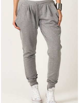 proLight Grey Wide Ribbed Sweatpants_Women`s Tracksuit Bottoms, Sports Pants