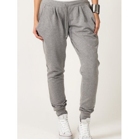 proLight Grey Wide Ribbed Sweatpants_Women`s Tracksuit Bottoms, Sports Pants