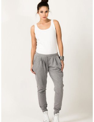 Light Grey Wide Ribbed Sweatpants