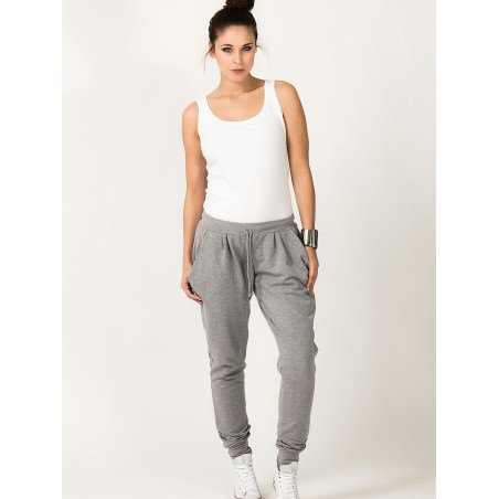 Light Grey Wide Ribbed Sweatpants