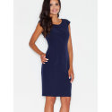 Women's Round Neck Midi Dress Pencil Cut