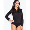 Elegant Shirt Bodysuit - Classic Collar, Comfortable Fit