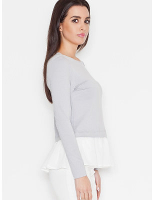 Long Sleeve Blouse with Frill Detail