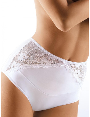 proHigh-Waisted Briefs Full Cut Lace Bow Detail Elegant Underwear_Briefs