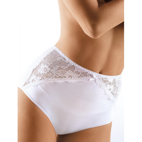 proHigh-Waisted Briefs Full Cut Lace Bow Detail Elegant Underwear_Briefs