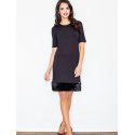 Short Sleeve Pencil Dress - Flattering Fit, Concealed Zipper