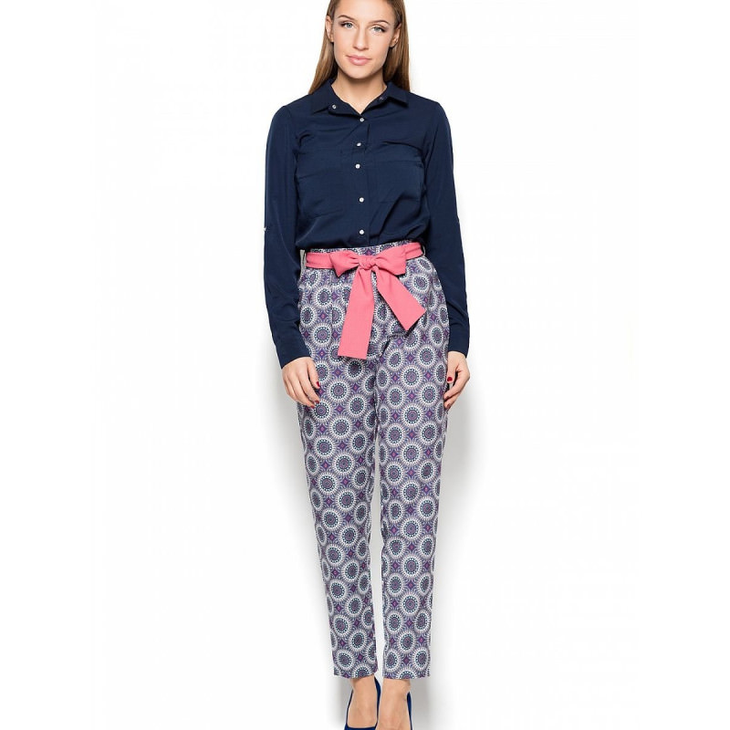 proClassic Tapered Trouser with Tie Waist, Side Pockets & Concealed Zipper_Casual Pants for Women