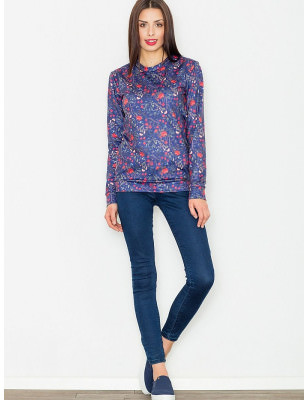 Floral Print Long Sleeve Sweatshirt Women