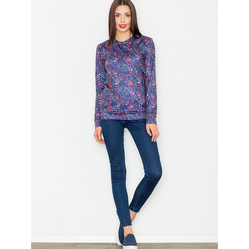 proFloral Print Long Sleeve Sweatshirt Women_Sweatshirts for Women