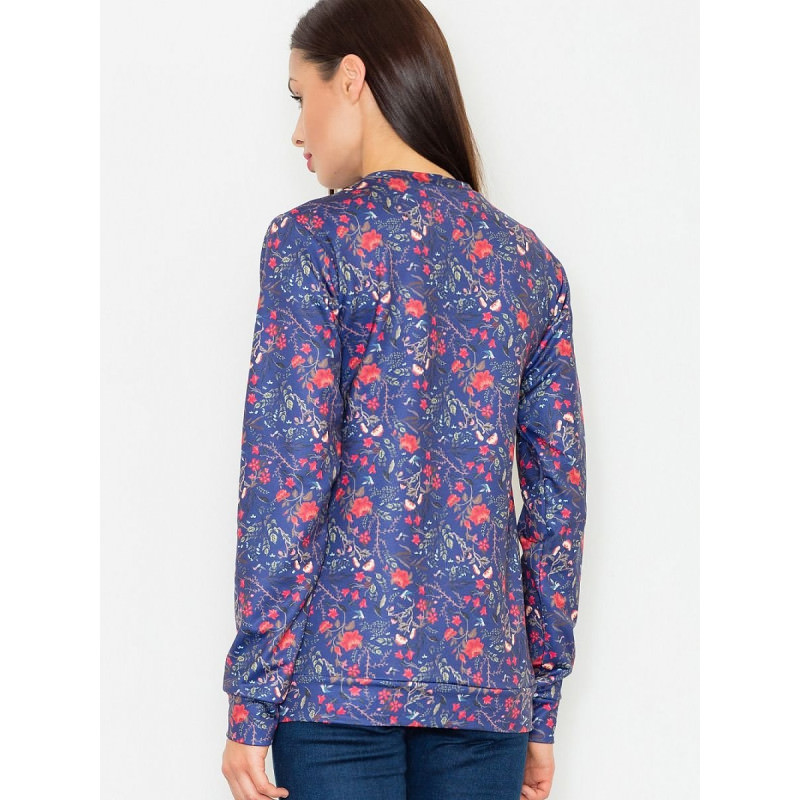 proFloral Print Long Sleeve Sweatshirt Women_Sweatshirts for Women