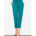 Women's Decorative Crease Trousers with Sash