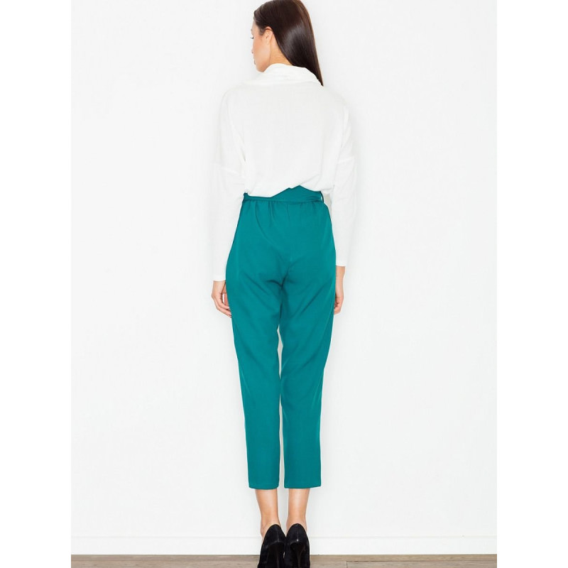 proWomen's Decorative Crease Trousers with Sash_Casual Pants for Women