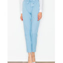 Women's Decorative Crease Trousers with Sash