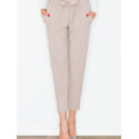 Women's Decorative Crease Trousers with Sash