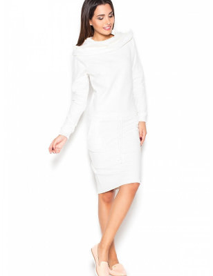 proLoose Turtleneck Dress with Slide Pockets and Adjustable Tie_Day Dresses