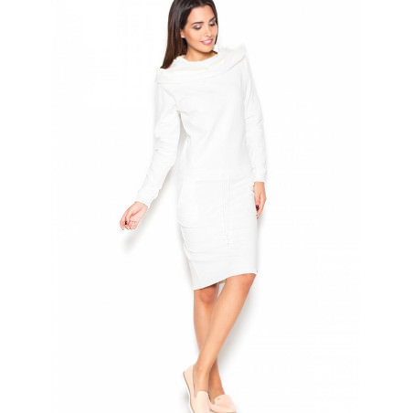 proLoose Turtleneck Dress with Slide Pockets and Adjustable Tie_Day Dresses