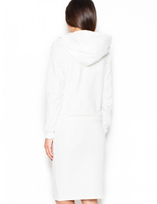 Loose Turtleneck Dress with Slide Pockets and Adjustable Tie