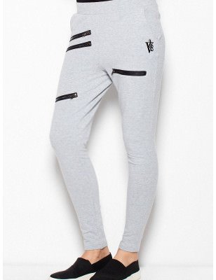 proTapered Sweatpants: Low Crotch, Zipper Details_Women`s Tracksuit Bottoms, Sports Pants