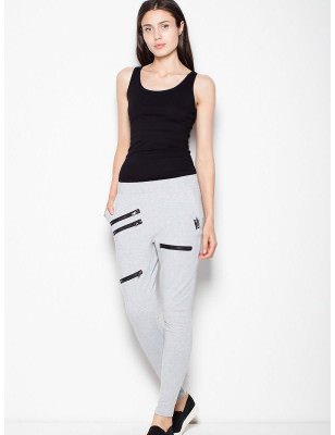 Tapered Sweatpants: Low Crotch, Zipper Details