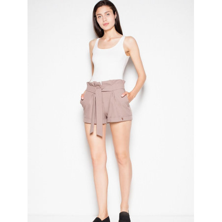 Women's High-Waist Cuffed Shorts Elegant Design