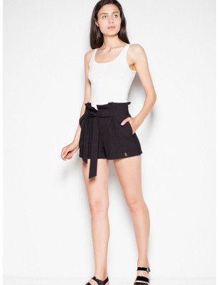 Women's High-Waist Cuffed Shorts Elegant Design