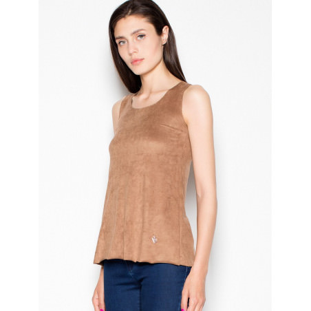 proLight Suede Shoulder Blouse - Chic, Versatile & Comfortable_ Tops