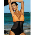 Tulle Side Monokini Swimsuit Push Up Support