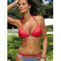 Elegant Two-Piece Swimsuit with Push-Up Cups and Brooches