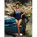 One-Piece Monokini Swimsuit with Tulle Sides & Push Up Support