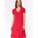 Viscose Loose Dress with Bow Belt - Perfect for Warm Days and Weekends