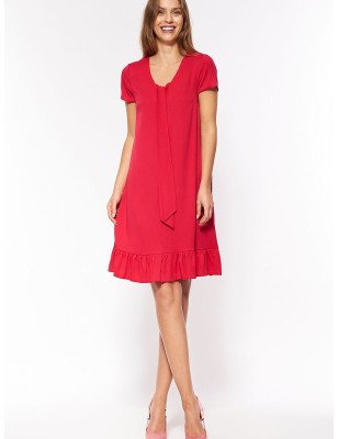 Viscose Loose Dress with Bow Belt - Perfect for Warm Days and Weekends