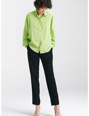 Comfortable Oversize Lime Viscose Shirt for Stylish Summer Days