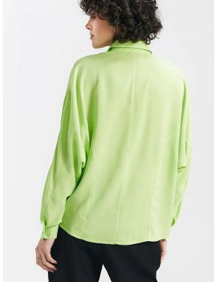 Comfortable Oversize Lime Viscose Shirt for Stylish Summer Days