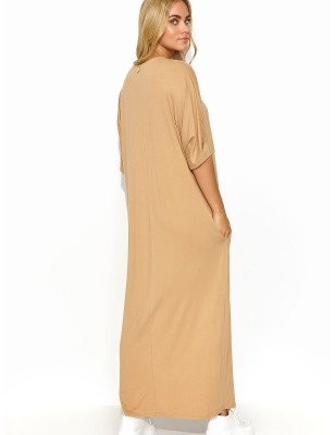 Summer Essential V-Neck Knit Dress with Pockets - Lightweight & Elegant