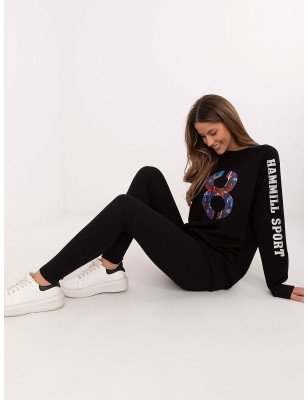 Comfortable Women's Cotton Blend Sweatshirt and Leggings Set - Casual Style Essential