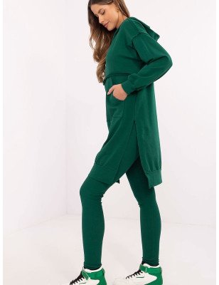 A women's set consisting of a long sweatshirt and leggings

"Cozy Cotton Hooded Sweatshirt & Leggings Set"