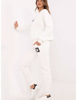 Women's Embroidered Tracksuit Set | Cotton-Polyester Blend | Casual Style | High Waist Pants | Cozy Hoodie